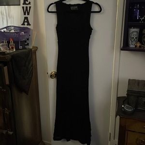 No sleeves long sparkly black goth dress,new never used.